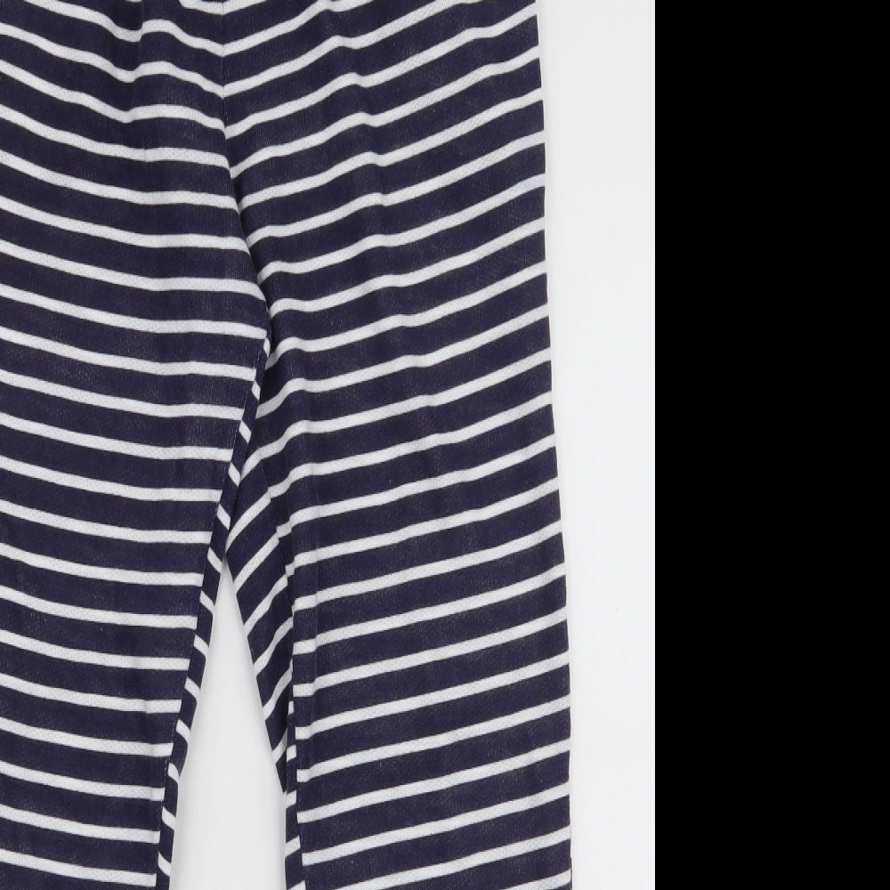 ASOS Womens Blue Striped Polyester Jogger Trousers Size 6 L28 in Slim Drawstring