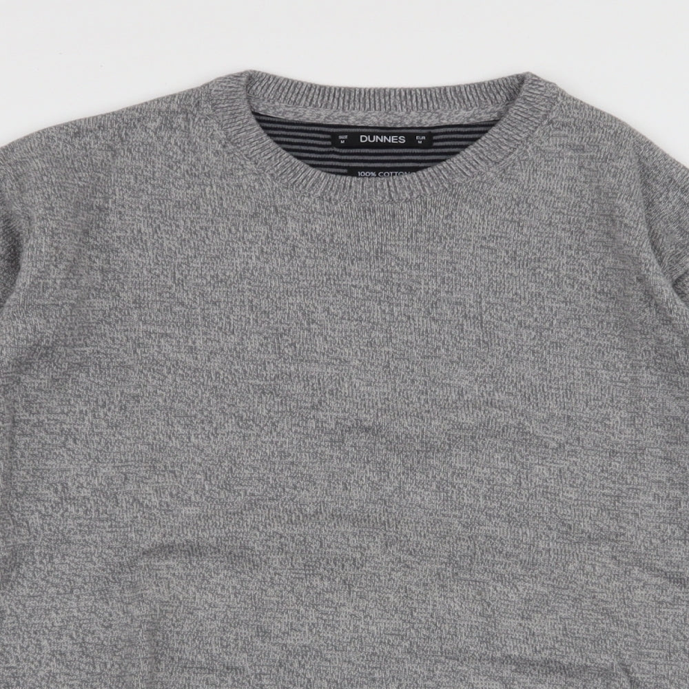 Dunnes Stores Mens Grey Round Neck  Cotton Pullover Jumper Size M