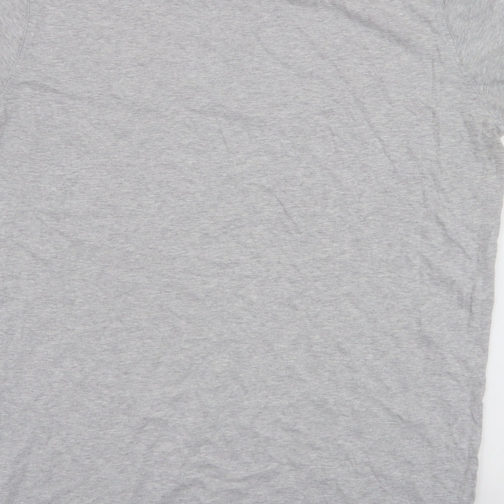 Tommy Hilfiger Mens Grey  Cotton  T-Shirt Size L Round Neck