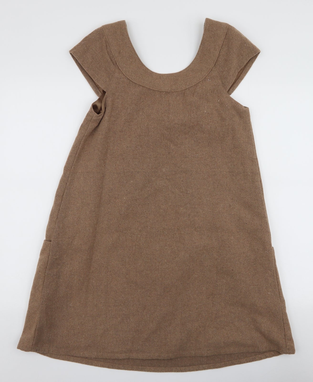 Atmosphere Womens Brown  Wool A-Line  Size 10  Round Neck Pullover