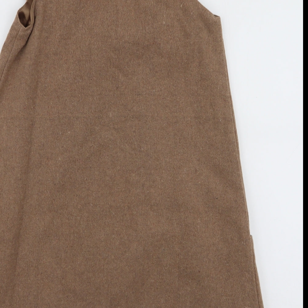Atmosphere Womens Brown  Wool A-Line  Size 10  Round Neck Pullover
