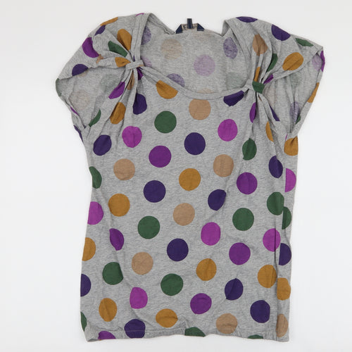 French Connection Womens Multicoloured Polka Dot 100% Cotton Jersey T-Shirt Size M Round Neck