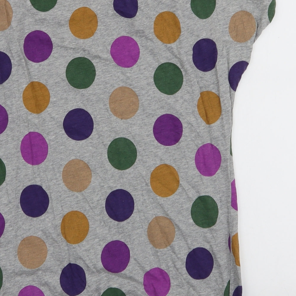 French Connection Womens Multicoloured Polka Dot 100% Cotton Jersey T-Shirt Size M Round Neck