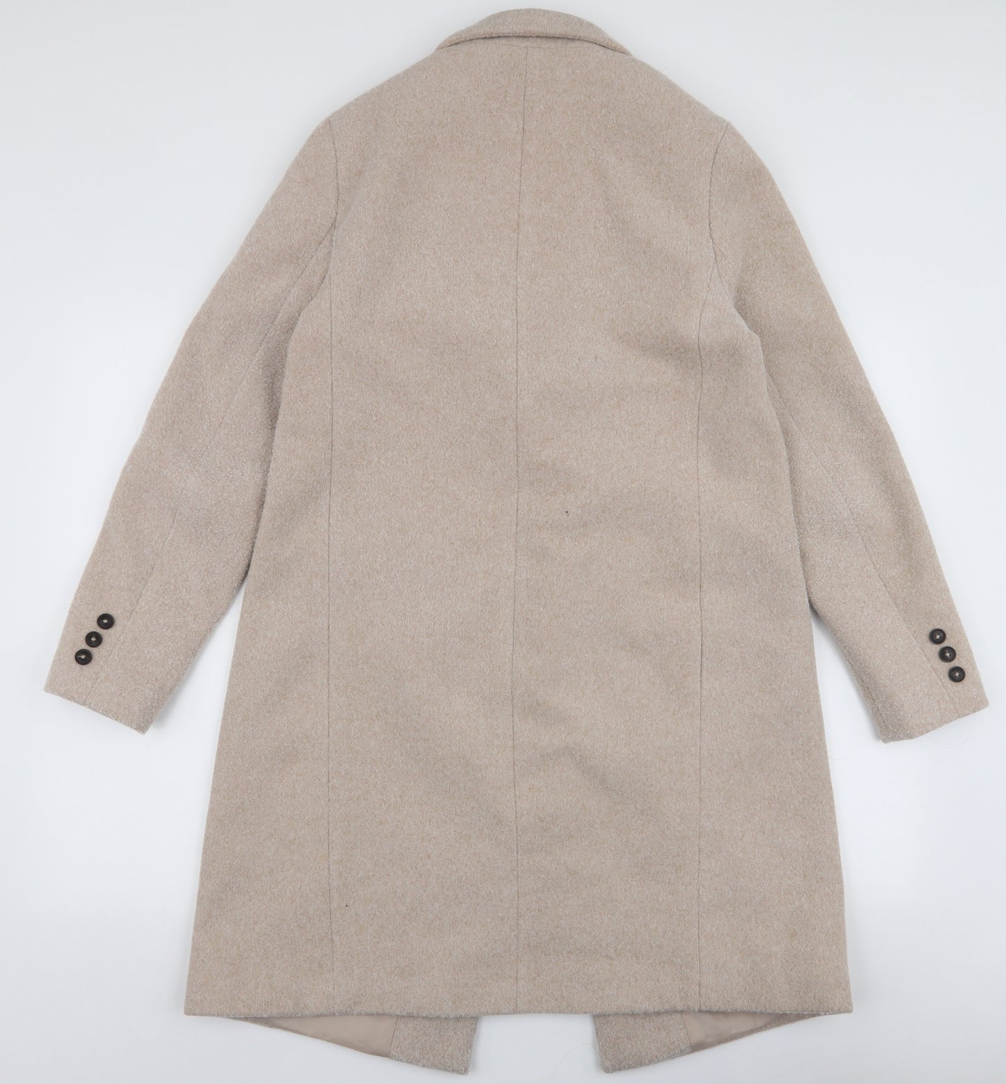 New Look Womens Beige   Overcoat Coat Size 10  Button