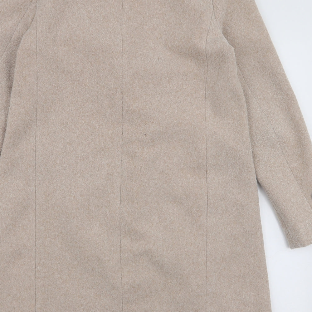 New Look Womens Beige   Overcoat Coat Size 10  Button