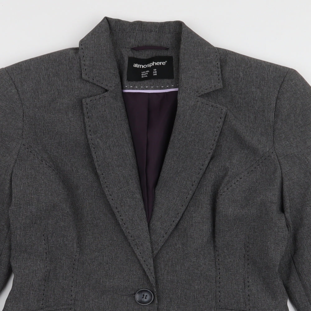 Atmosphere Womens Grey   Jacket Blazer Size 10  Button