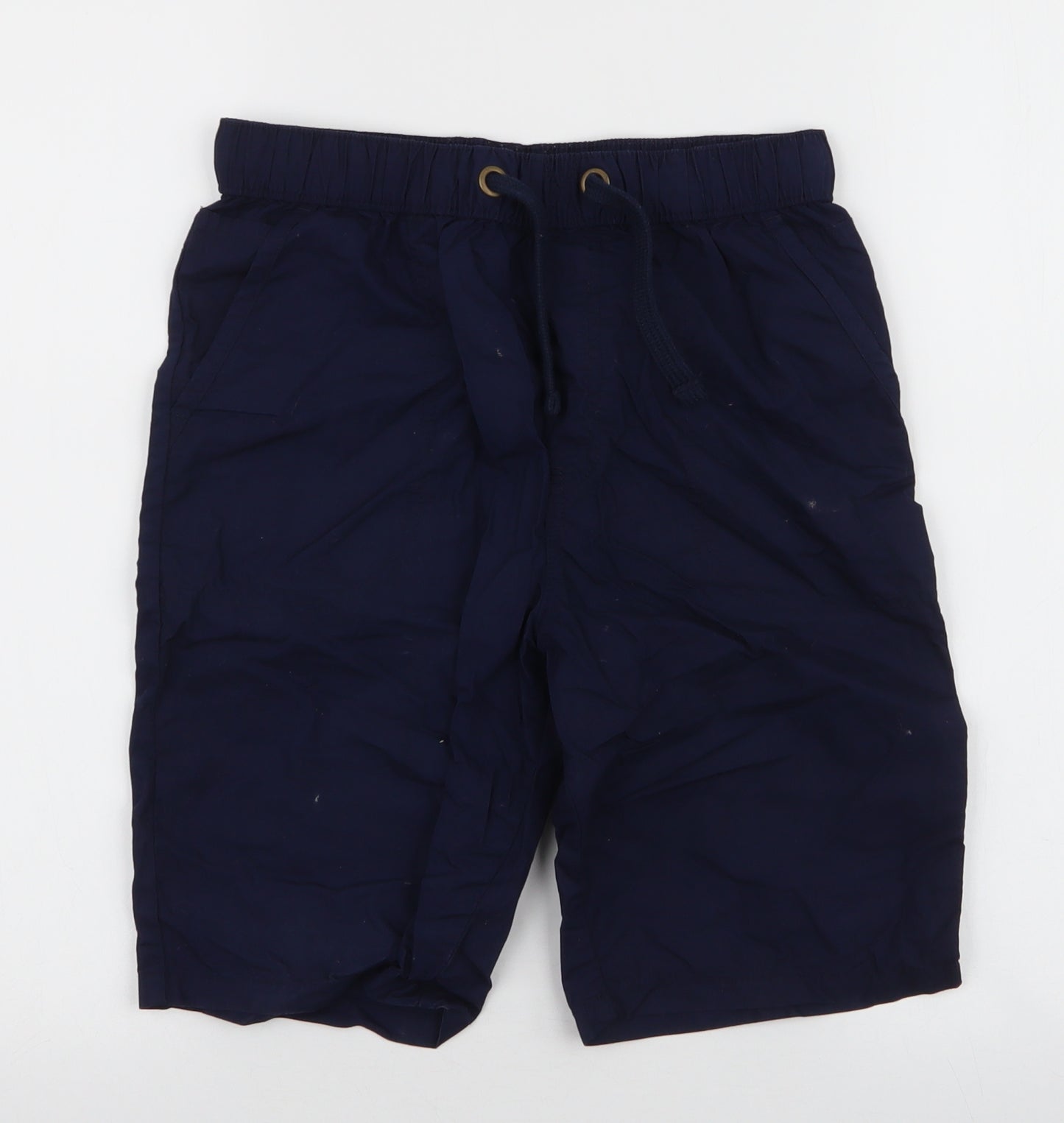 Marks and Spencer Boys Blue  100% Cotton Bermuda Shorts Size 10-11 Years  Regular Drawstring