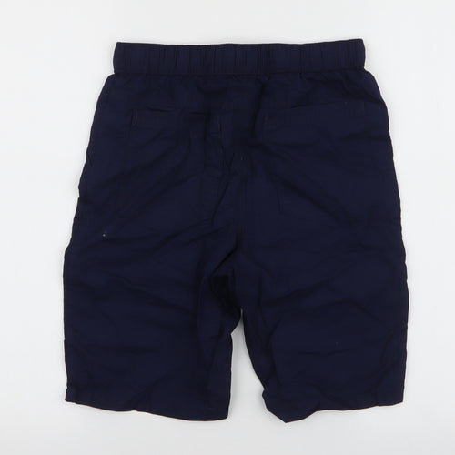 Marks and Spencer Boys Blue  100% Cotton Bermuda Shorts Size 10-11 Years  Regular Drawstring