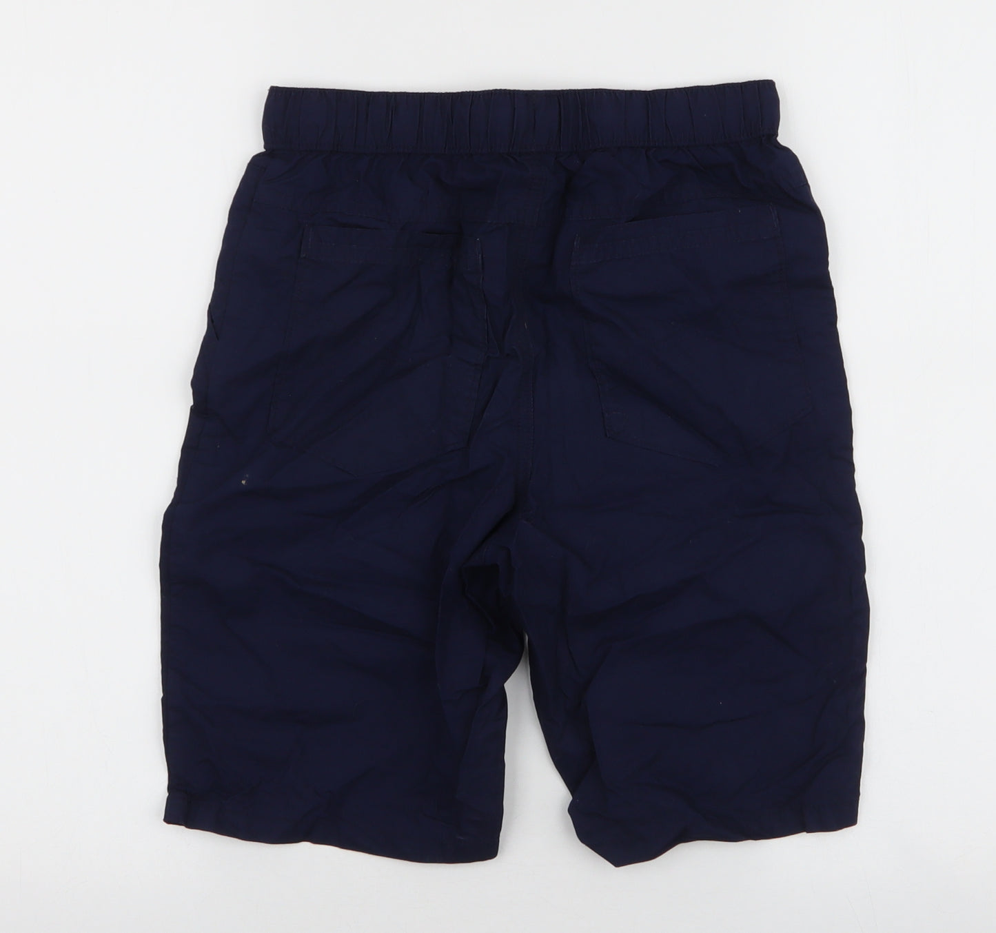 Marks and Spencer Boys Blue  100% Cotton Bermuda Shorts Size 10-11 Years  Regular Drawstring