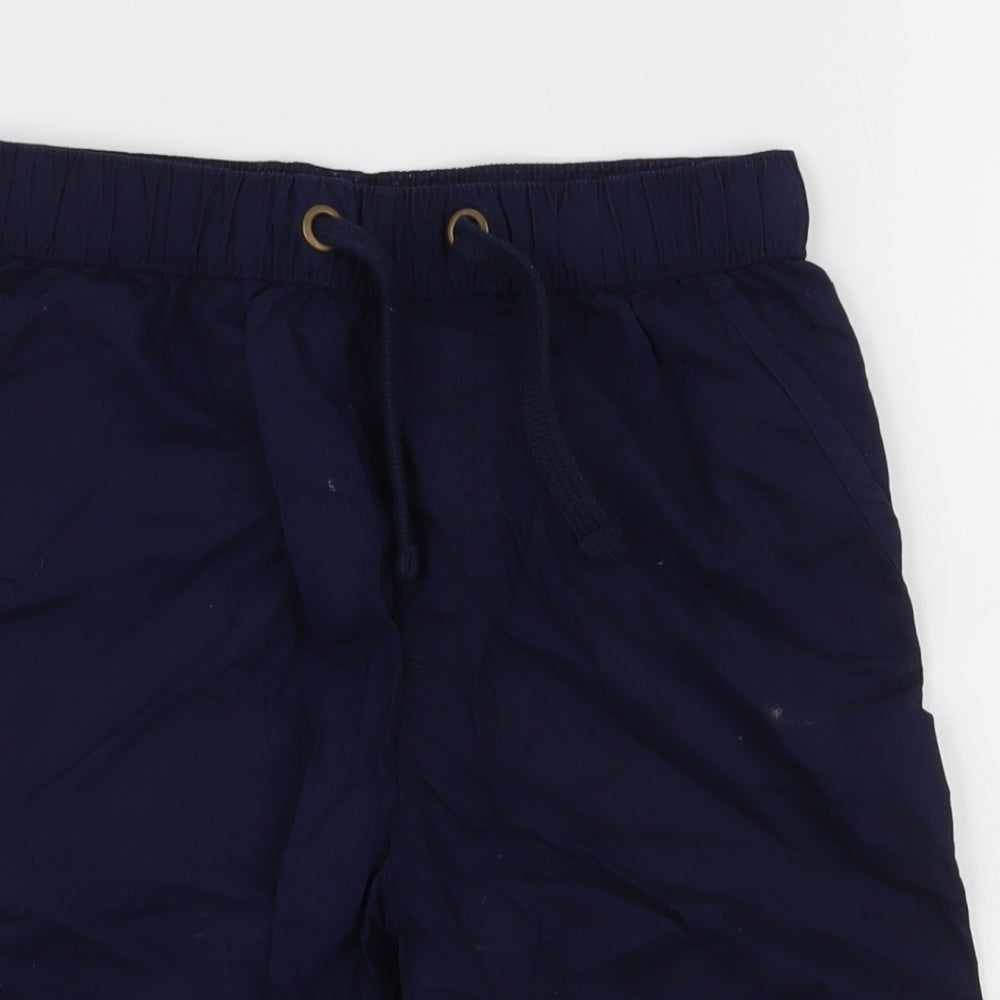 Marks and Spencer Boys Blue  100% Cotton Bermuda Shorts Size 10-11 Years  Regular Drawstring