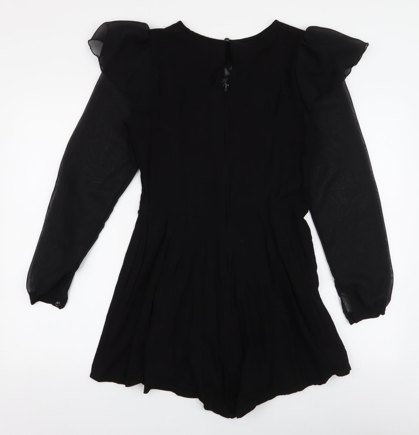 Sugarhill Boutique Womens Black  Polyester Playsuit One-Piece Size M L3 in Button