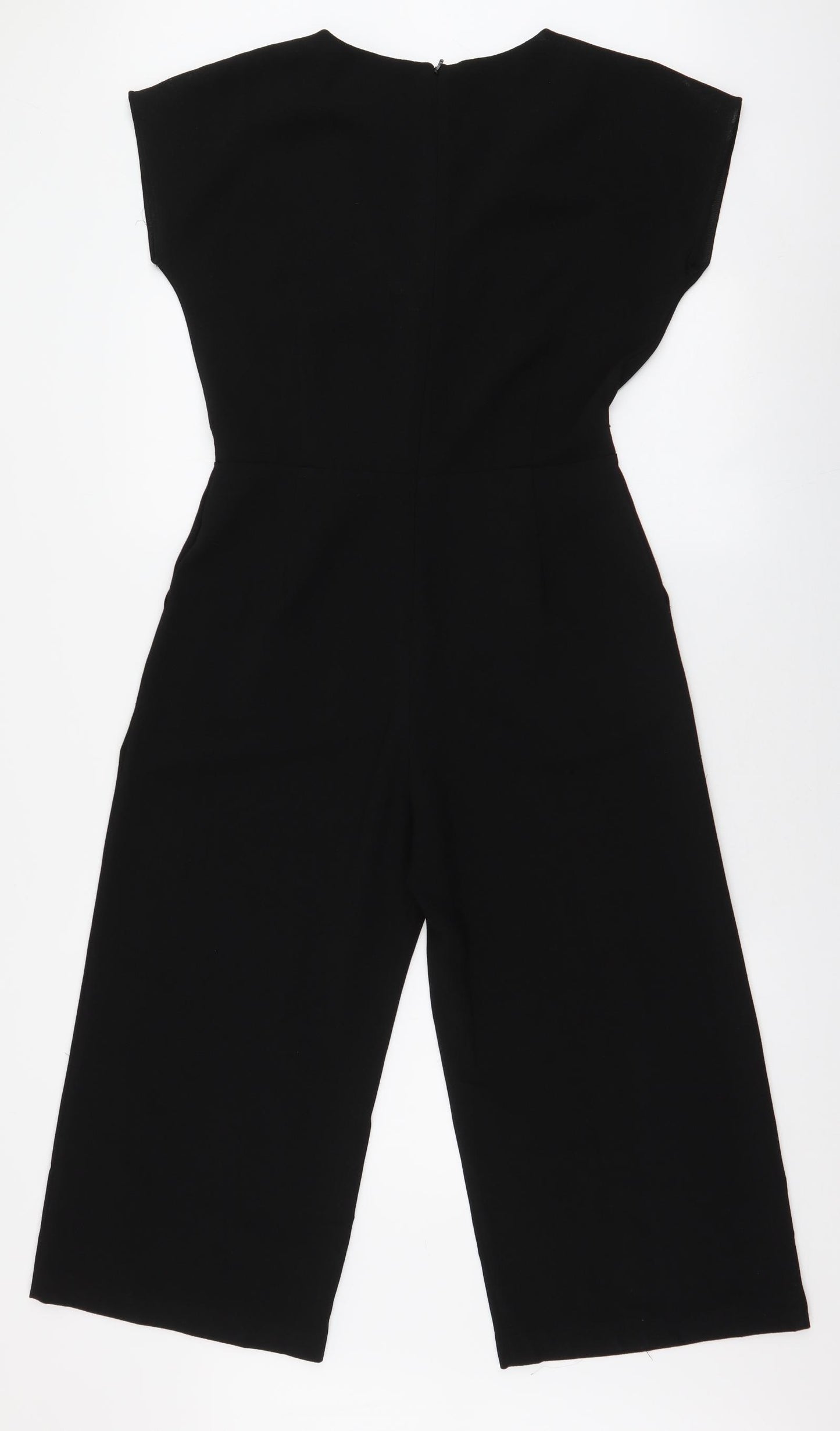 Oasis Womens Black  Polyester Jumpsuit One-Piece Size 10 L20 in Zip - Culotte