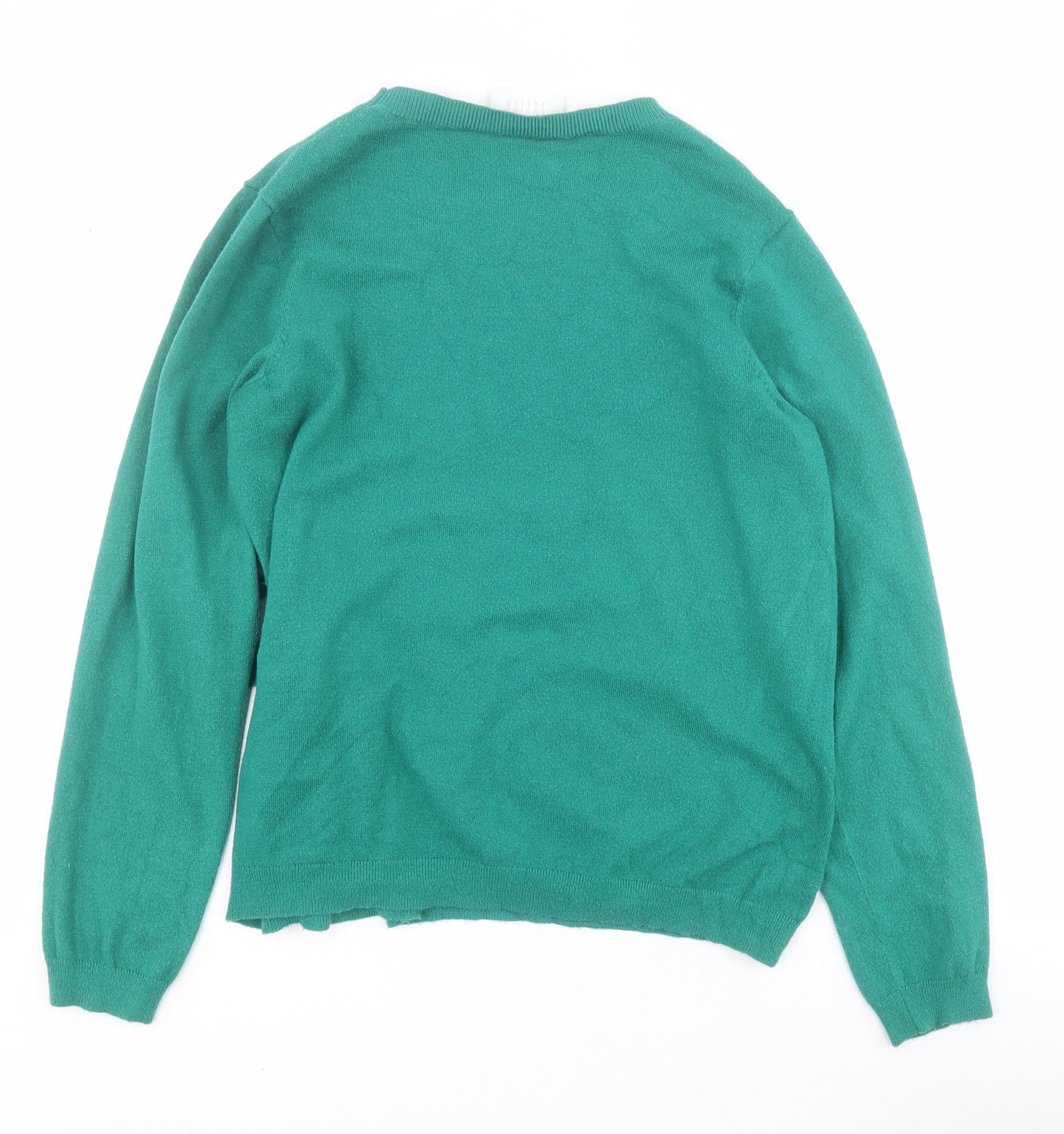 Savida Womens Green Round Neck  Viscose Pullover Jumper Size M