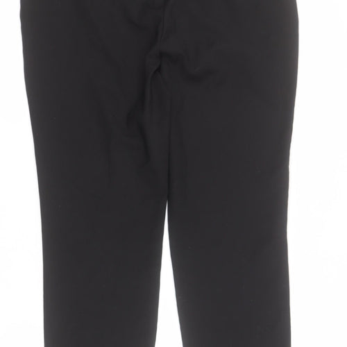 Matalan Womens Black  Cotton Capri Trousers Size 12 L26 in Regular Zip