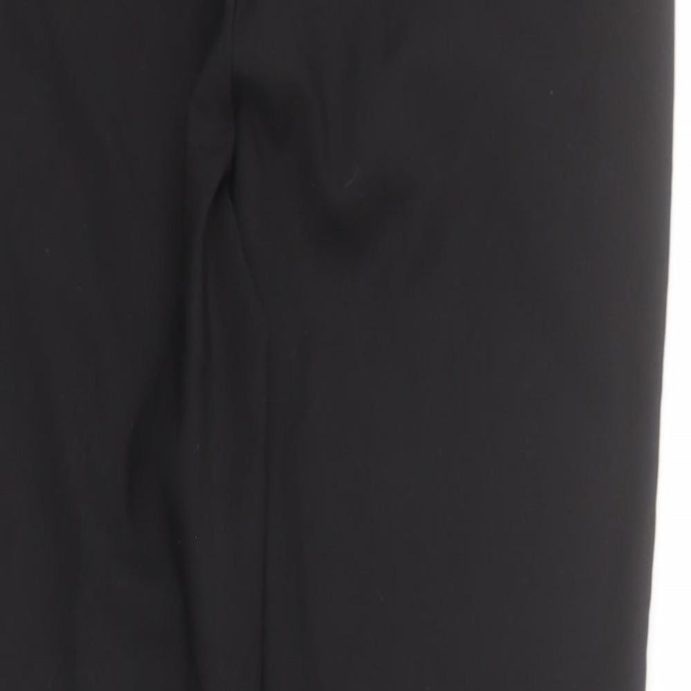 Matalan Womens Black  Cotton Capri Trousers Size 12 L26 in Regular Zip