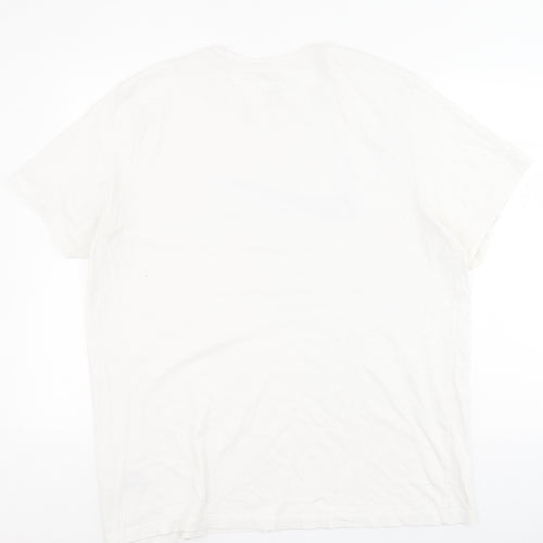 Nike Mens White  Cotton  T-Shirt Size XL Crew Neck