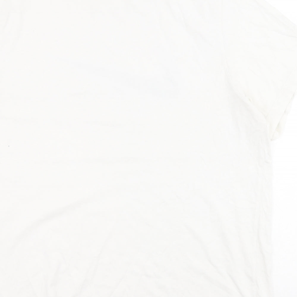 Nike Mens White  Cotton  T-Shirt Size XL Crew Neck