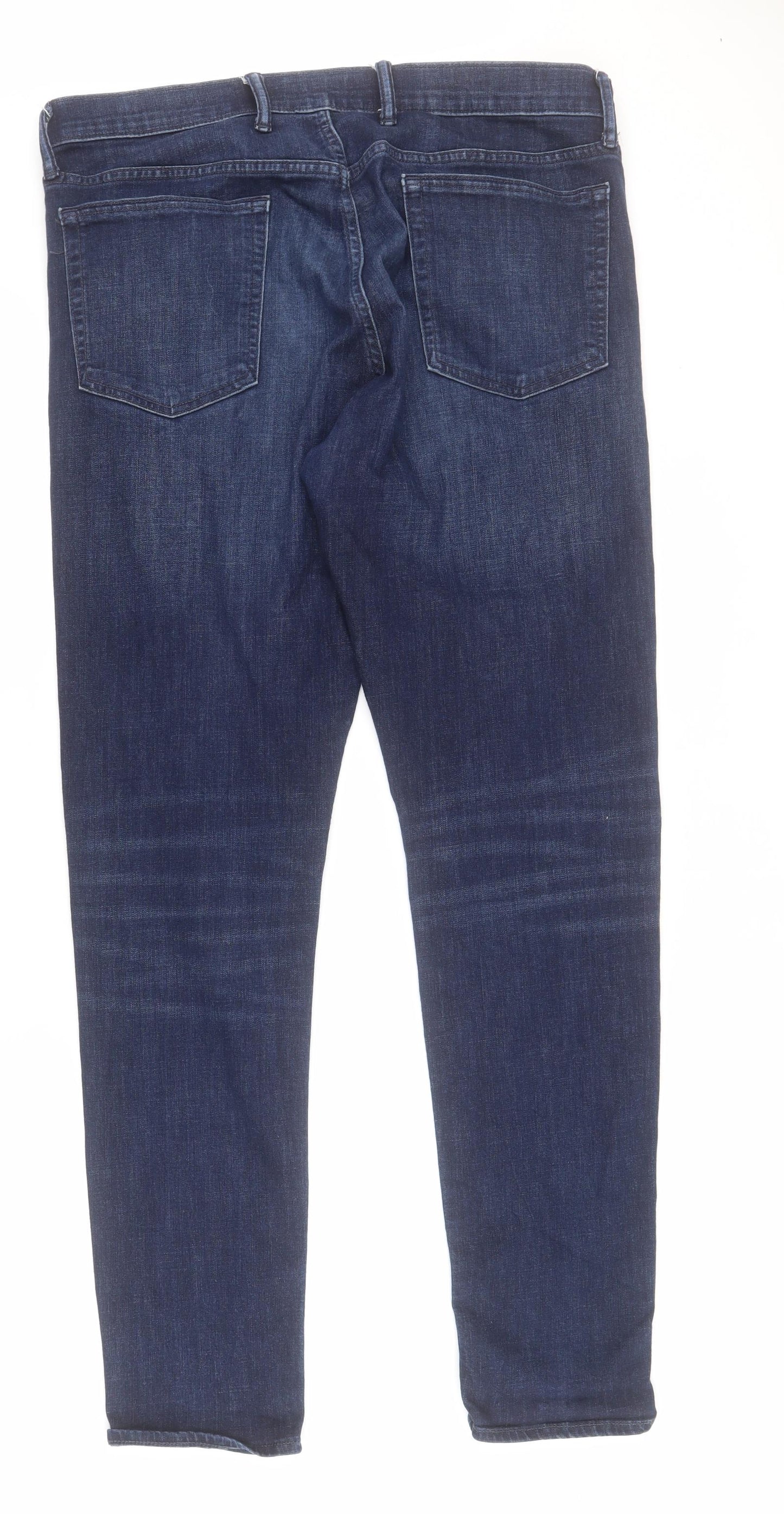 Gap Mens Blue  Cotton Straight Jeans Size 36 L34 in Regular Zip
