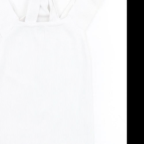 River Island Womens White  Polyamide Basic Tank Size 8 Halter