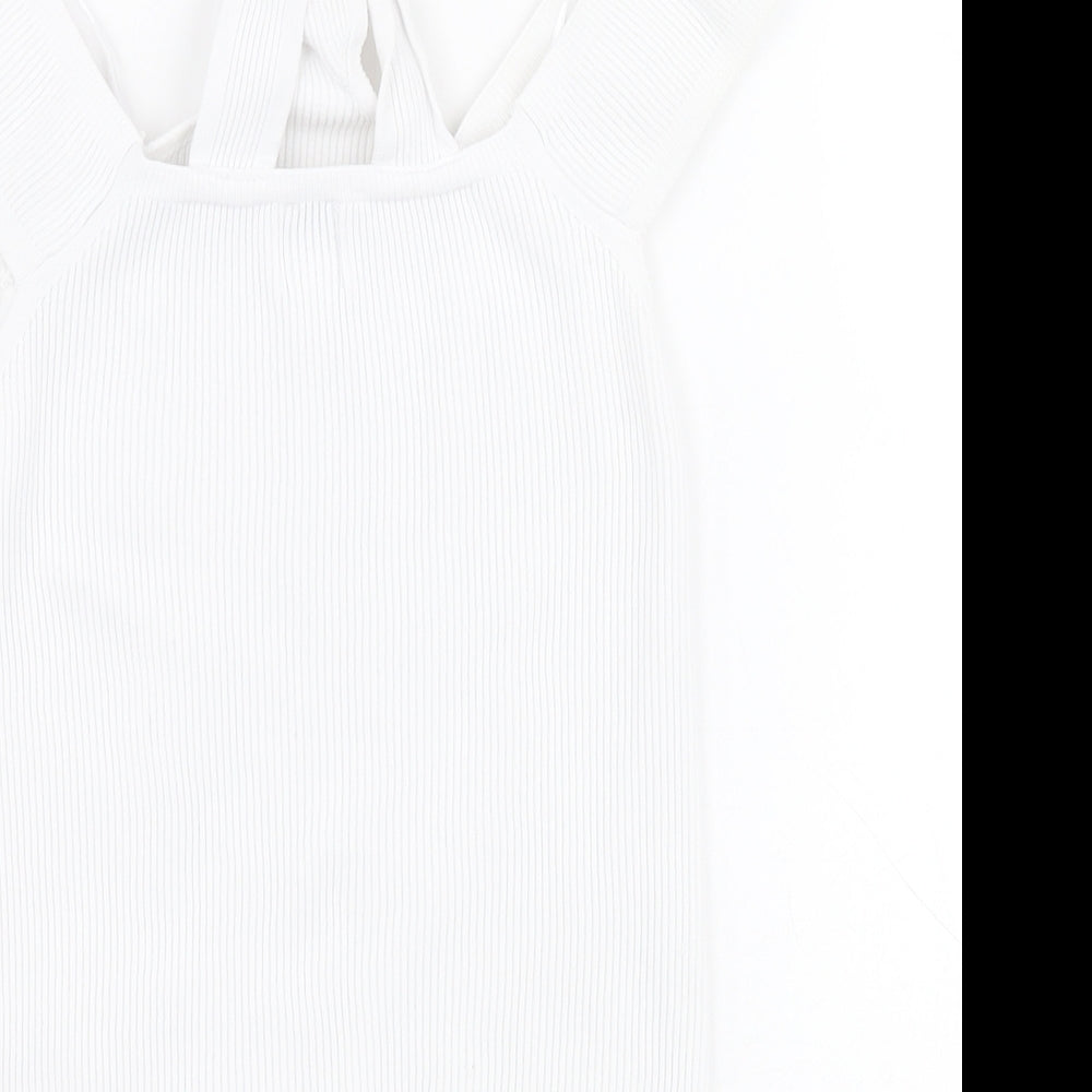 River Island Womens White  Polyamide Basic Tank Size 8 Halter