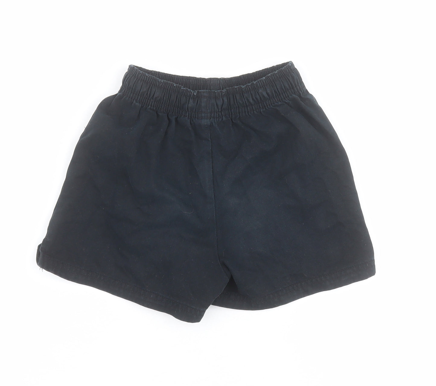 Marks and Spencer Boys Black  100% Cotton Utility Shorts Size 5-6 Years  Regular Drawstring
