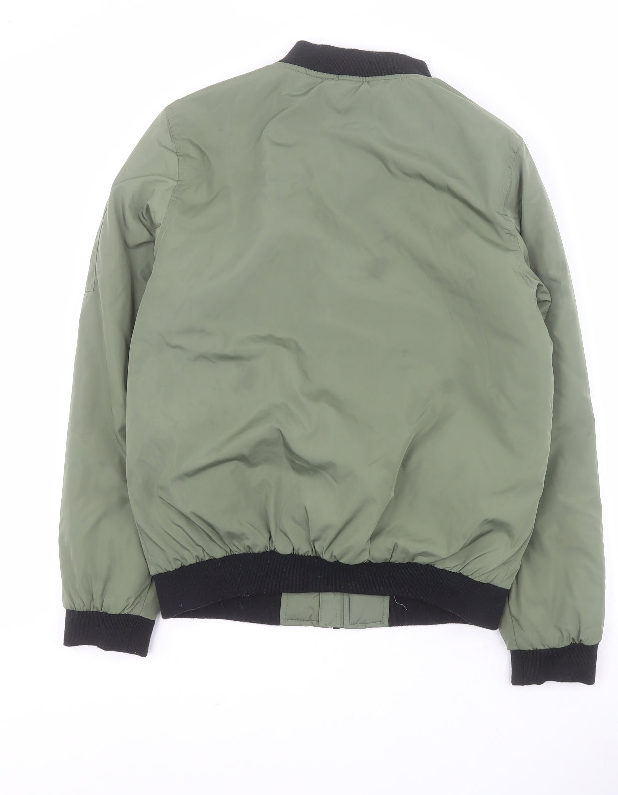 Primark Boys Green   Bomber Jacket Coatigan Size 12-13 Years  Zip