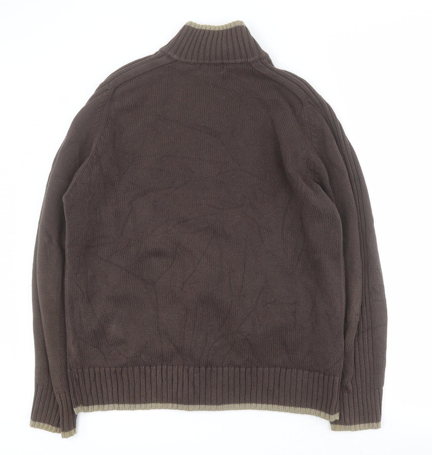 Cherokee Mens Brown  Cotton Full Zip Sweatshirt Size M