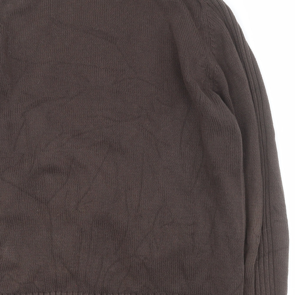 Cherokee Mens Brown  Cotton Full Zip Sweatshirt Size M