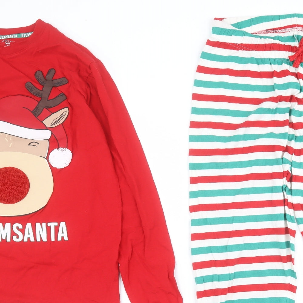 Primark Mens Red  100% Cotton  Lounge Set Size XS  Pullover - Christmas