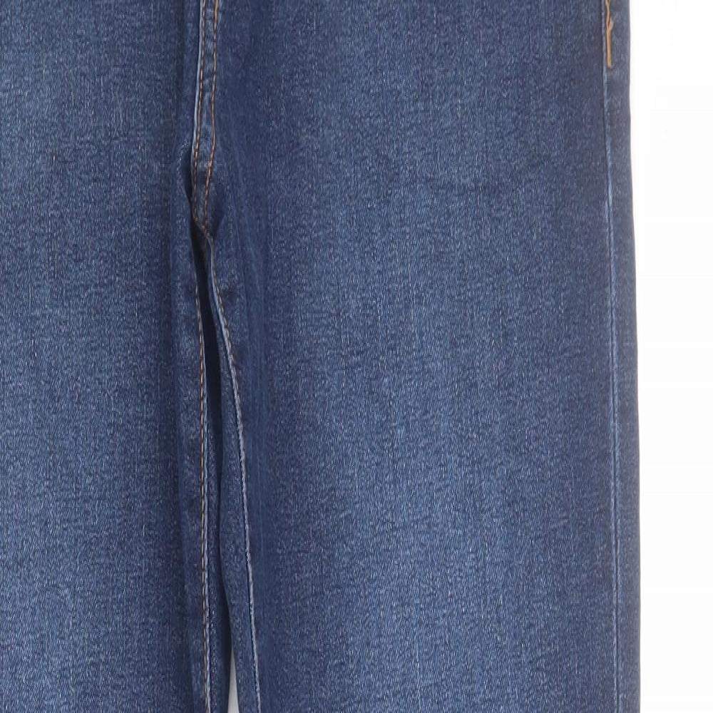 H&M Womens Blue  Cotton Skinny Jeans Size 30 L31 in Regular Zip