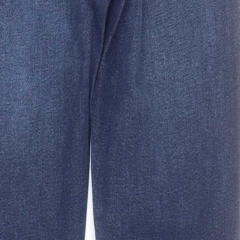 H&M Womens Blue  Cotton Skinny Jeans Size 30 L31 in Regular Zip
