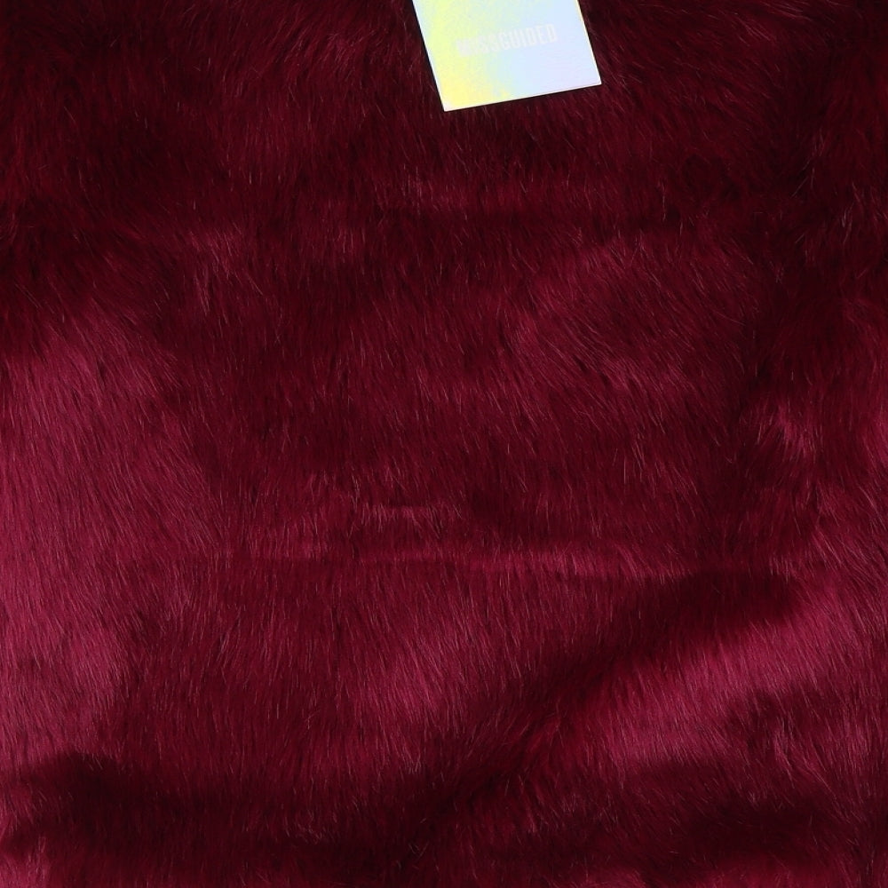 Missguided Womens Purple   Jacket  Size 8  Hook & Eye - Faux Fur