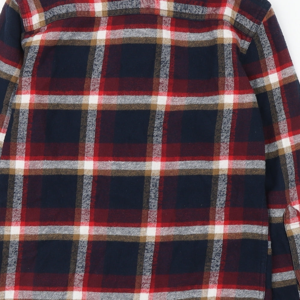 Abercrombie & Fitch Boys Multicoloured Plaid Cotton Basic Button-Up Size 7-8 Years Collared