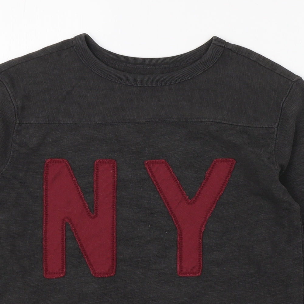 Gap Boys Grey Round Neck  100% Cotton Pullover Jumper Size 8-9 Years