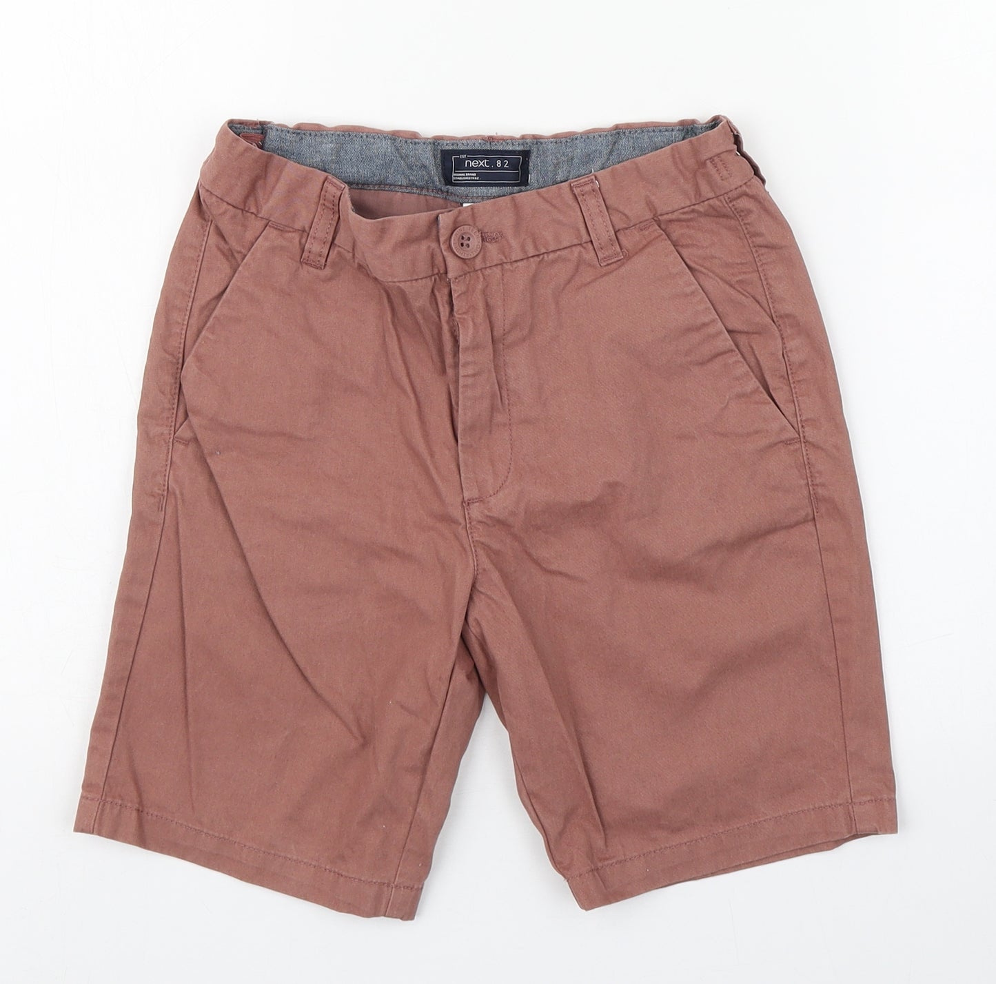 NEXT Boys Orange  100% Cotton Cargo Shorts Size 10 Years  Regular Zip