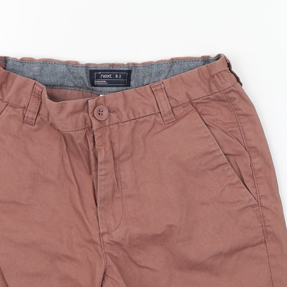 NEXT Boys Orange  100% Cotton Cargo Shorts Size 10 Years  Regular Zip