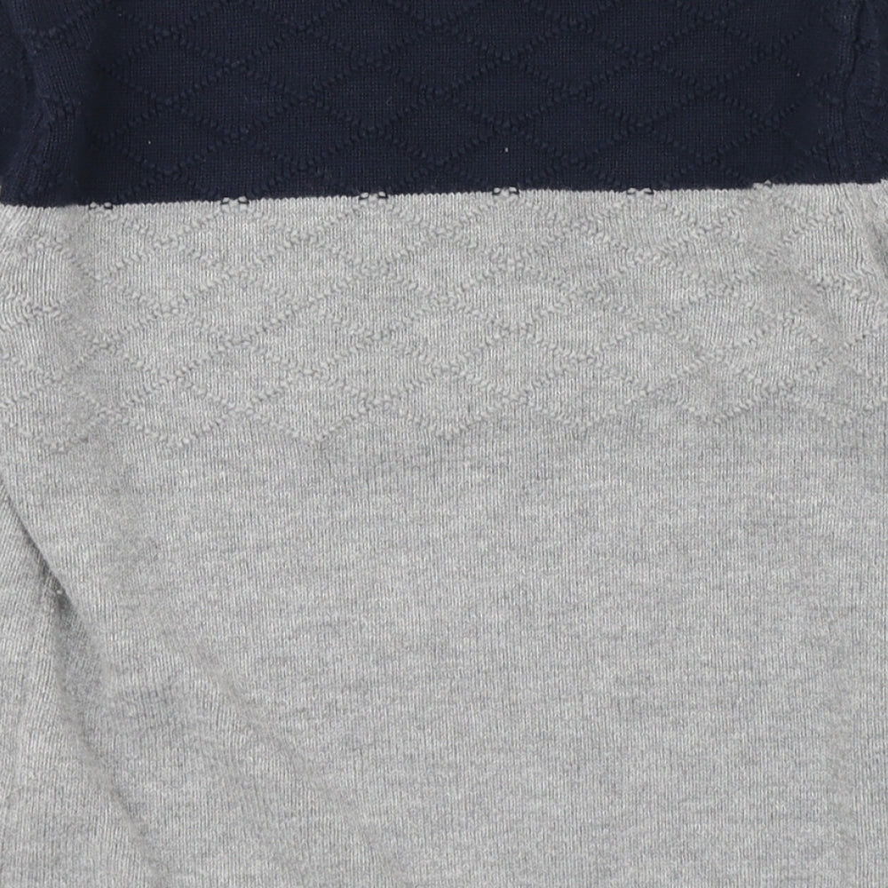 Okaidi Boys Grey Round Neck  Cotton Pullover Jumper Size 8 Years