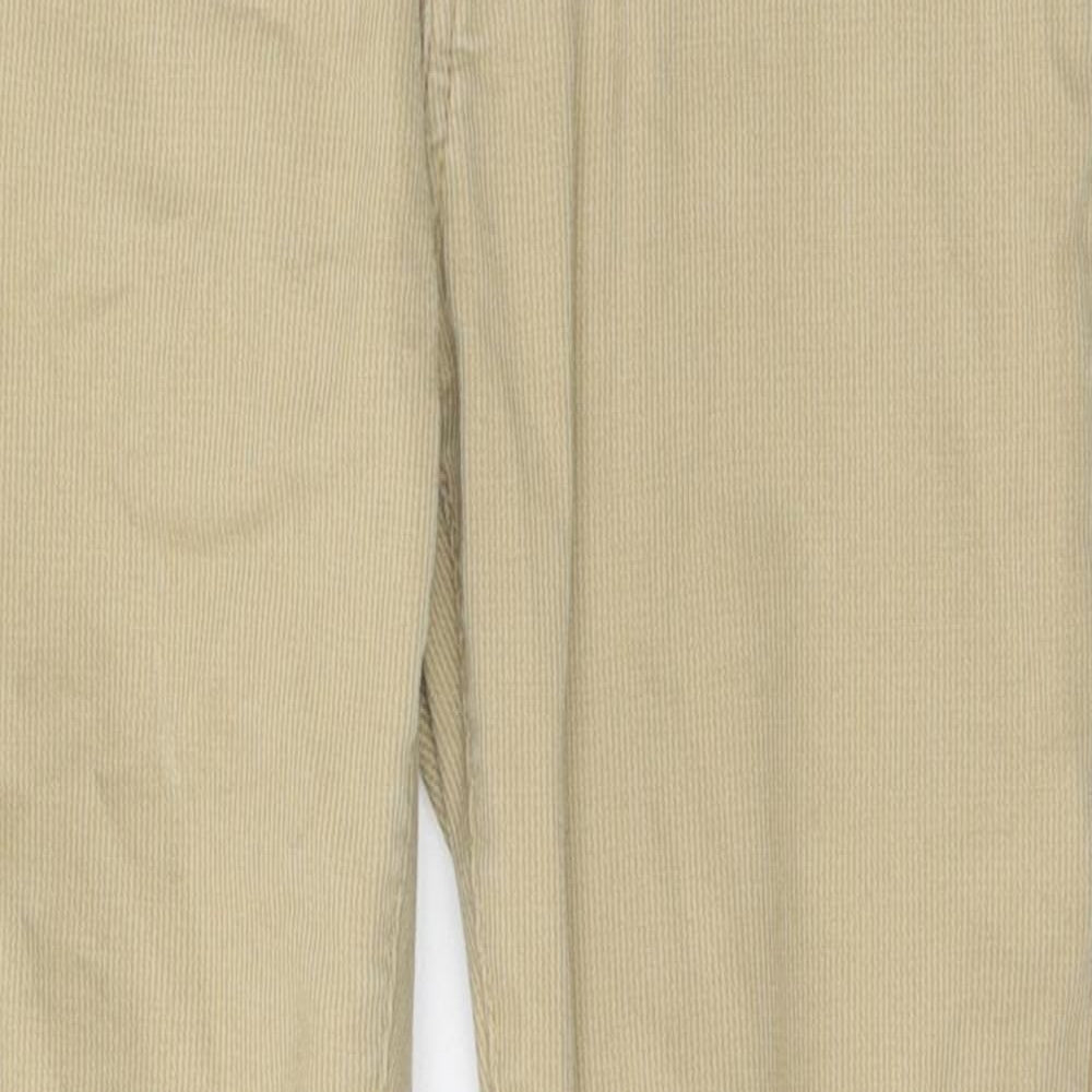 Gap Boys Beige  Cotton Chino Trousers Size 7 Years  Regular Zip