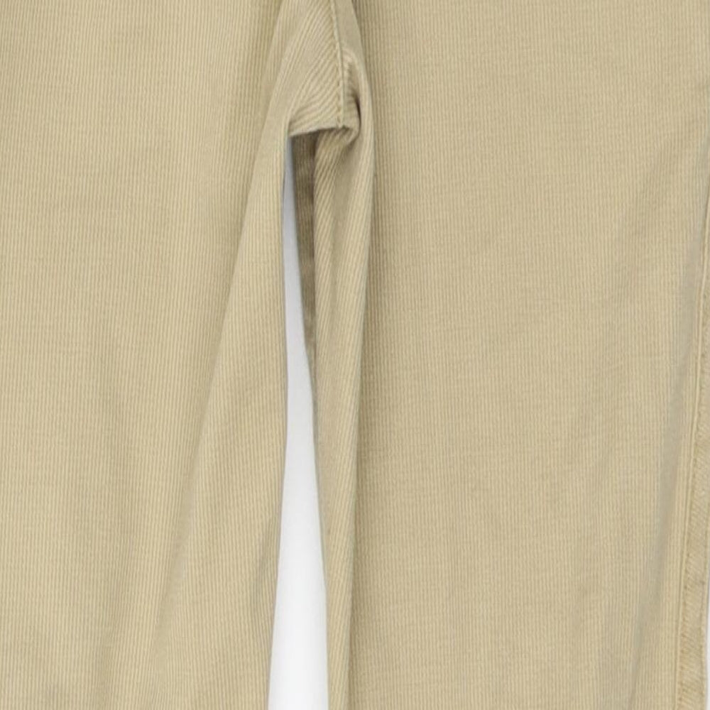Gap Boys Beige  Cotton Chino Trousers Size 7 Years  Regular Zip