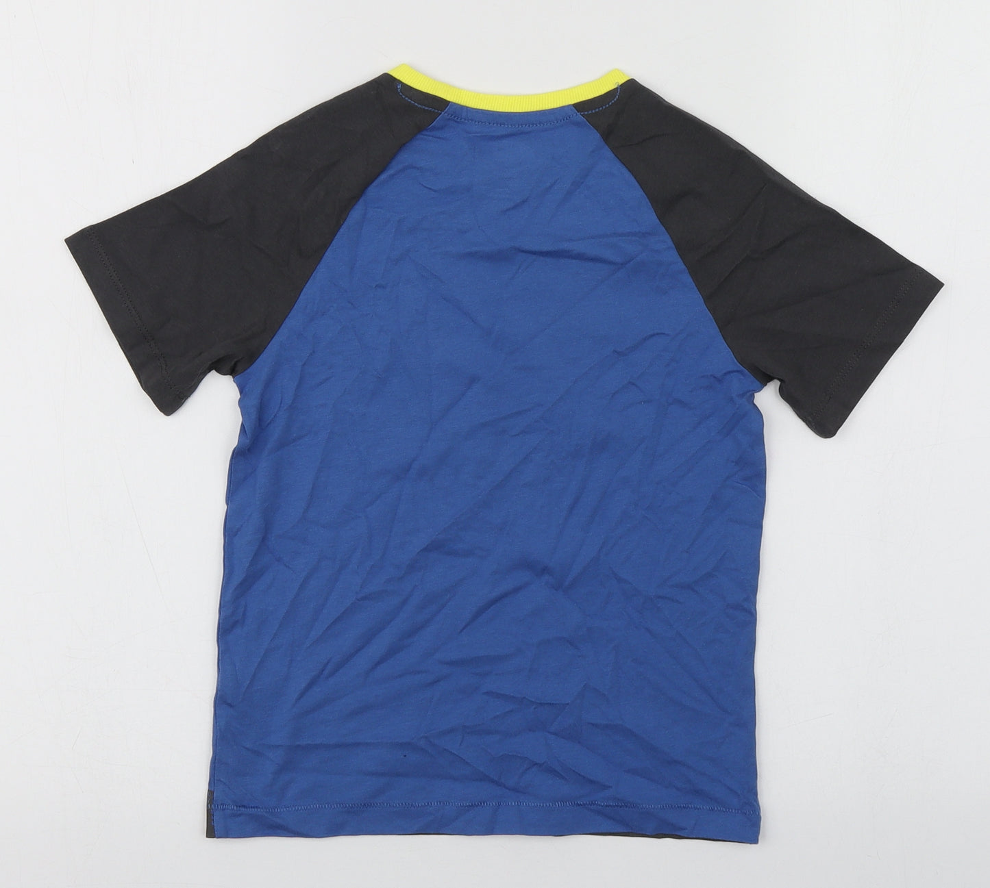 Marks and Spencer Boys Blue  Cotton Basic T-Shirt Size 6-7 Years Round Neck Pullover - Batman