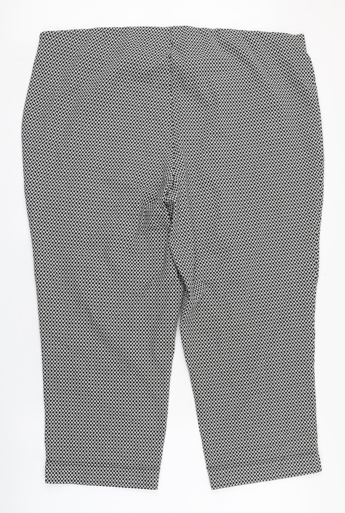 CHALOU Womens Black Polka Dot Cotton Trousers  Size 28 L23 in Regular