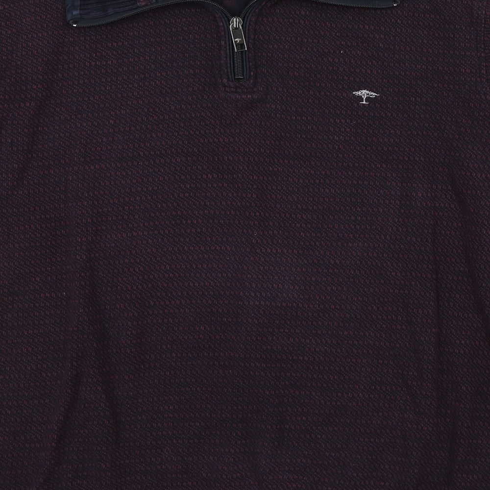 Fynch-Hatton Mens Blue High Neck  Cotton Pullover Jumper Size 2XL