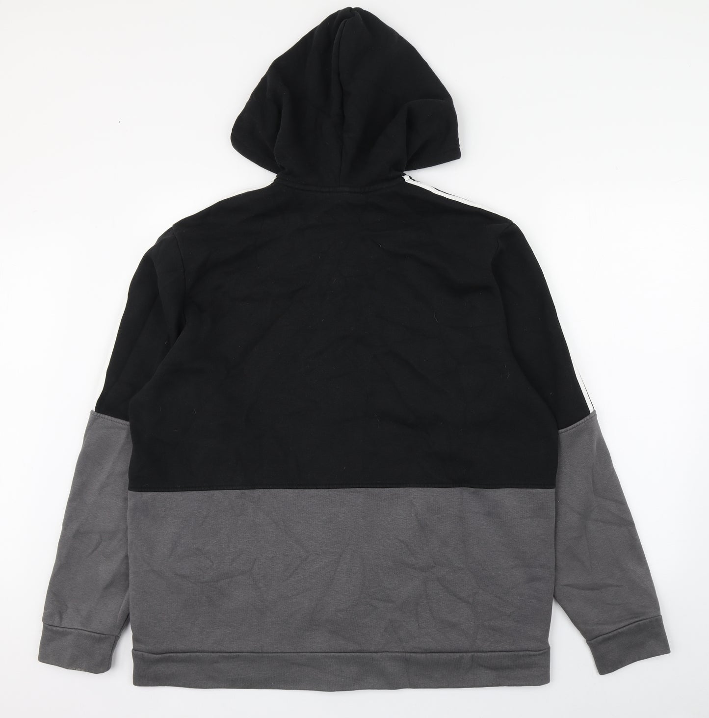 adidas Mens Black  Cotton Full Zip Hoodie Size XL