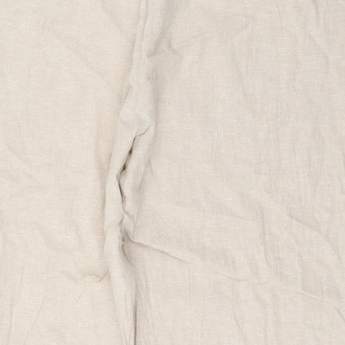 Dunnes Stores Womens Beige  Linen Capri Trousers Size XL L23 in Regular