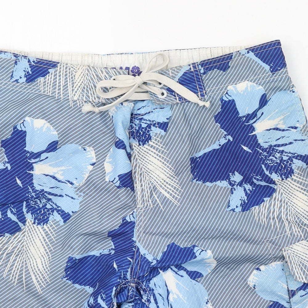 Cedar Wood State Mens Blue Floral Polyester Cargo Shorts Size M L10 in Regular