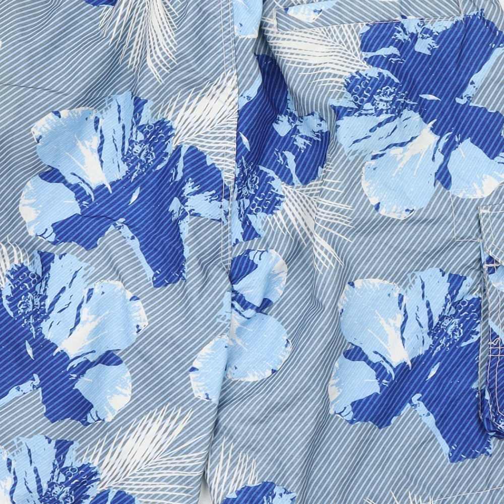Cedar Wood State Mens Blue Floral Polyester Cargo Shorts Size M L10 in Regular
