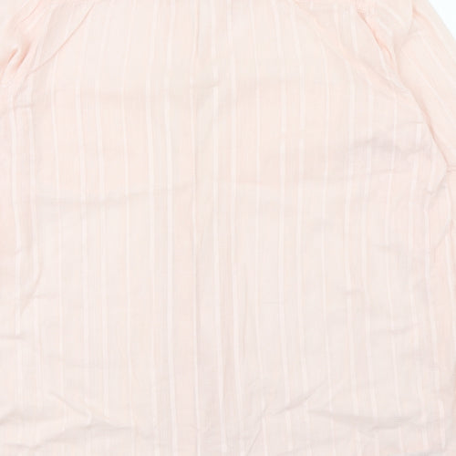 George Womens Pink Striped Cotton Basic Button-Up Size 14 Collared