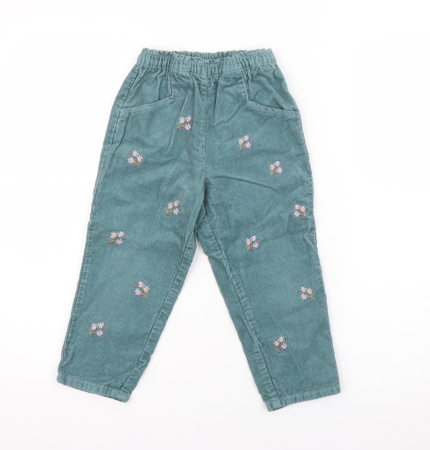 NEXT Girls Green  Cotton Capri Trousers Size 2-3 Years  Regular