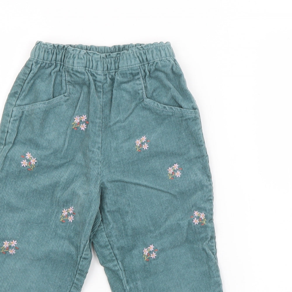 NEXT Girls Green  Cotton Capri Trousers Size 2-3 Years  Regular