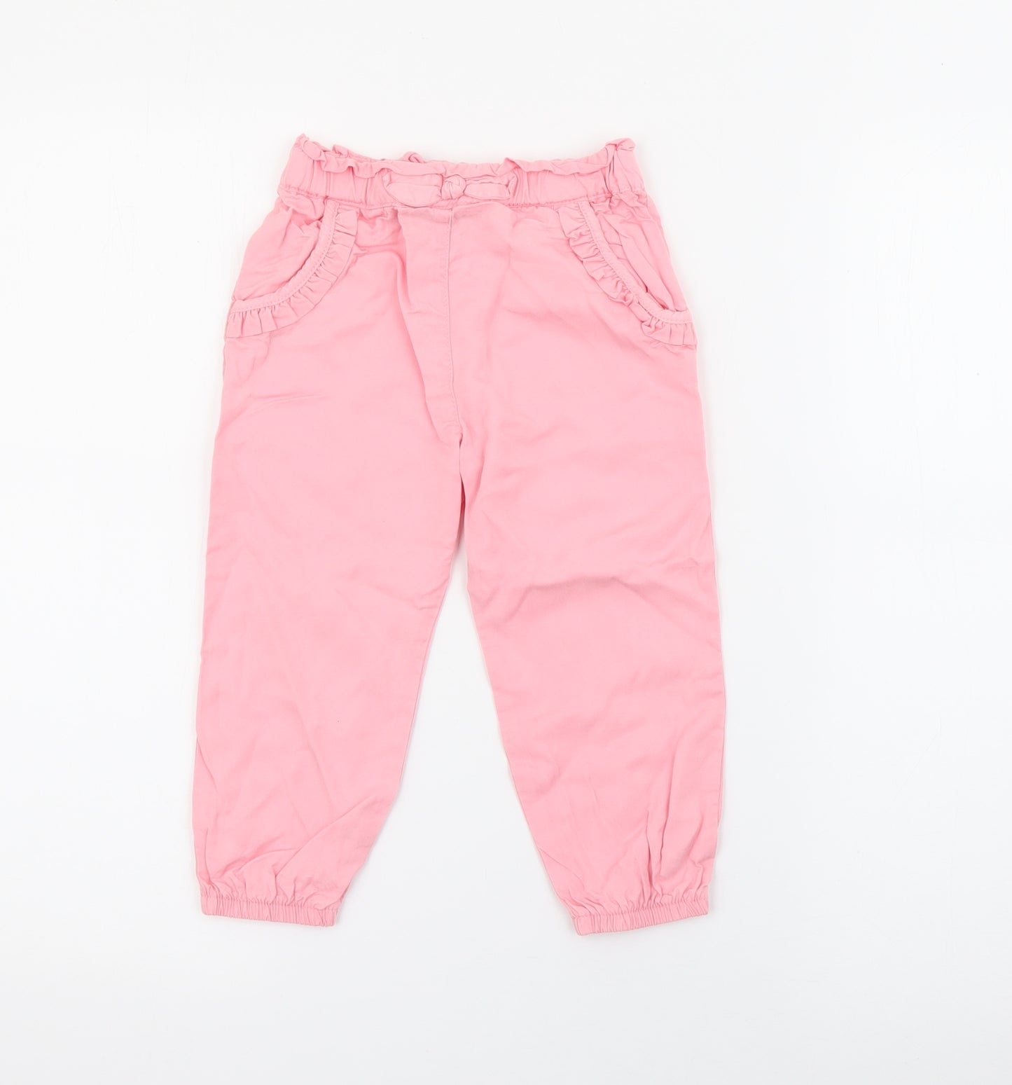 Dunnes Stores Girls Pink  Lyocell Jogger Trousers Size 2-3 Years  Regular